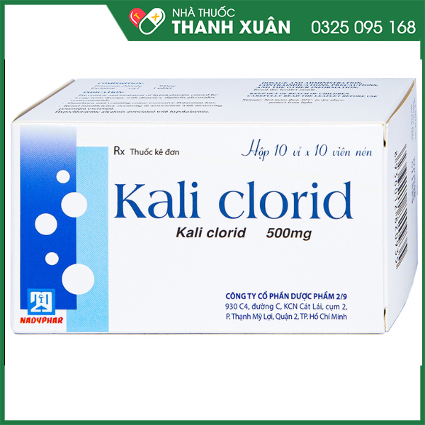 Kali Clorid phòng và điều trị các chứng giảm kali huyết